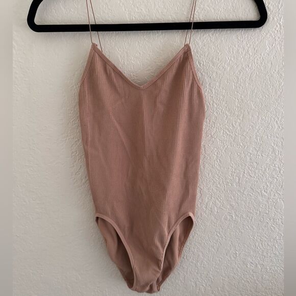 Urban Outfitters Tan Chemise with Spaghetti Straps - Picture 1 of 8